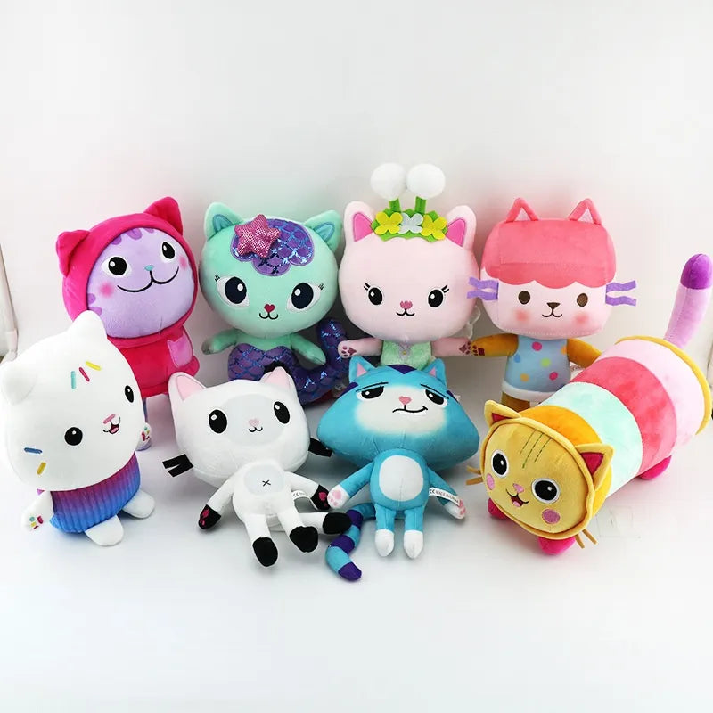 2023 New Gabby Dollhouse Toy Mercat Cartoon Stuffed Animals Mermaid Cat Mermaid  Dolls Kids Baby Birthday Gifts